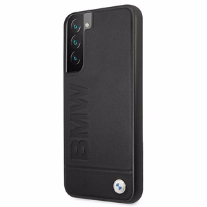 Viedtālruņa apvalks BMW Signature Logo Imprint Samsung Galaxy S22+ melns