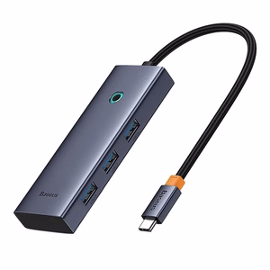 5-in-1 sadalītājs Baseus UltraJoy Series USB-C uz HDMI4K@30Hz+3xUSB 3.0+1xPD (pelēks)