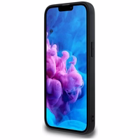 Guess PU Grained 4G Metal Logo viedtālruņa apvalks iPhone 16e - melns