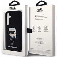 Karl Lagerfeld silikona Ikonik viedtālruņa apvalks Samsung Galaxy S24+ - melns