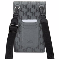 Karl Lagerfeld apvalks KLWBSAKHPCG rokassoma - sudraba Saffiano monogramma Choupette