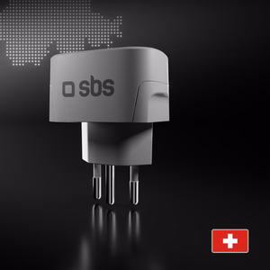 Adapteris no CH sienas kontaktdakšas uz universālo kontaktdakšu