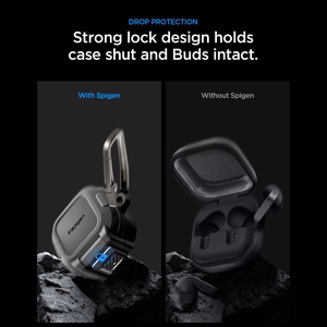 Spigen Lock Fit maciņš Samsung Galaxy Buds 4 / 4 Pro - Matte melns