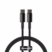 Baseus kabelis Tungsten PD USB-C - USB-C 1,0 m melns
