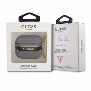 Guess GUA3HHTSK чехол для AirPods 3 чёрный/чёрный Strap Collection