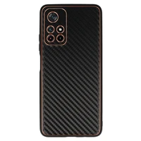 TEL PROTECT Leather Carbon viedtālruņa apvalks Xiaomi Redmi Note 11 5G/Note 11S 5G/Poco M4 Pro 5G melns