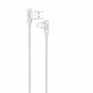Кабель MX CORNER быстрая зарядка Lightning 2.4A/1M, белый угловой