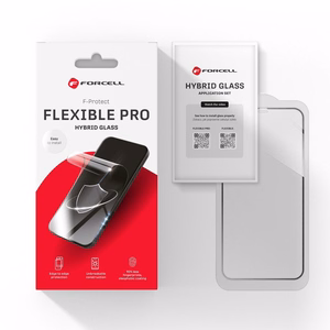 Forcell elastīgais nano stikls 5D iPhone 13/13 Pro/14/16e melns