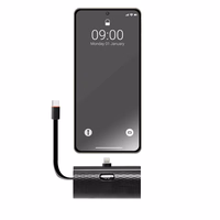 Portatīvais lādētājs Forcell F-Energy Power Plug F5K3 PD 20W 5000 mAh ar iebūvētu savienotāju Lightning melna