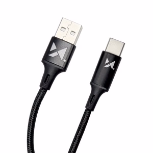 Wozinsky kabelis USB - USB Type-C 2,4A 2m melns (WUC-C2B)
