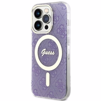 Guess GUHMP14LH4STU iPhone 14 Pro 6.1" violets maciņš 4G MagSafe