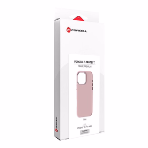 Maciņš priekš iPhone 16 PRO MAX Forcell F-Protect Frame Premium saderīgs ar Magsafe rozā