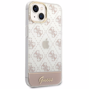 Guess GUHCP14MHG4MHP iPhone 14 Plus/ 15 Plus 6.7" rozā/rozā maciņš 4G Pattern Script