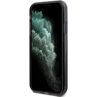 Guess Ring Stand Script Glitter Magnētiskais viedtālruņa apvalks iPhone 11 / Xr - melns