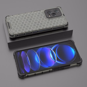 Honeycomb viedtālruņa apvalks Xiaomi Redmi Note 12 Pro+ bruņu hibrīda apvalks melns