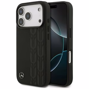 Mercedes Leather Laurel Leaves MagSafe Чехол для iPhone 17 Pro - чёрный