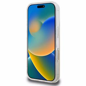 DKNY Atkārtots tekstūras raksts un svītra magnētiskais iPhone 16 Pro viedtālruņa apvalks - rozā