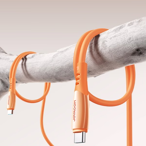Joyroom S-A59 Vibrant Series 60W USB-C - USB-C Kabelis 1.2m - oranžs