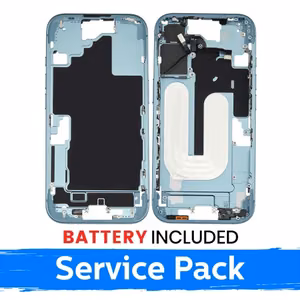 Средняя рамка Apple iPhone 16 задняя крышка + аккумулятор / Teal / (сервисный пак)