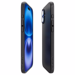Spigen Liquid Air viedtālruņa apvalks iPhone 16 Plus – melns
