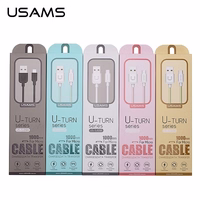 USAMS Kabelis U-Turn microUSB 1m balts 2A MICUSBXD02 (US-SJ098)
