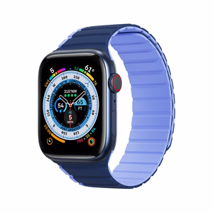 Магнитный ремешок для Apple Watch SE, 9, 8, 7, 6, 5, 4, 3, 2, 1 (41, 40, 38 mm) Dux Ducis (LD Version) - синий