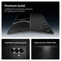 Spigen AirSkin Aramid viedtālruņa apvalks Samsung Galaxy Z Fold 7 - melns