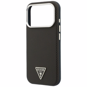 Guess Kevlar Triangle Logo MagSafe maciņš modelim iPhone 17 Pro Max / 18 Pro Max – krāsa: brūna