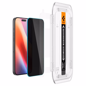 Spigen Glas.tR EZ Fit privātuma rūdīto aizsargstiklu komplekts iPhone 16 Pro Max / 17 Pro Max – 2 gab.