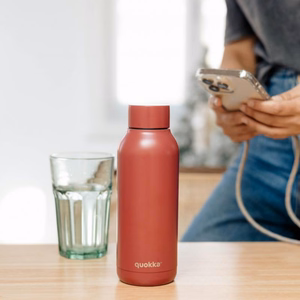 Quokka Solid nerūsējošā tērauda termopudele, 510 ml, Firebrick Red