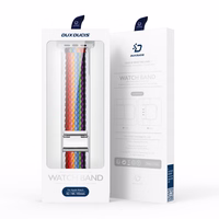 Dux Ducis siksniņa (Mixture II versija) Apple Watch SE siksniņa, 9, 8, 7, 6, 5, 4, 3, 2, 1 (41, 40, 38 mm) pīta josla gaišas svītras aproce