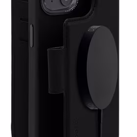 Decoded Noņemams ādas maksts apvalks ar MagSafe un atloku iPhone 14 Plus - melna