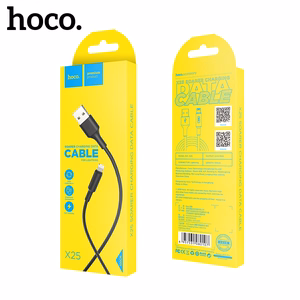 USB kabelis Hoco X25 Lightning 1.0m melns