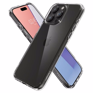 Spigen Crystal Hybrid viedtālruņa apvalks iPhone 15 Pro - caurspīdīgs