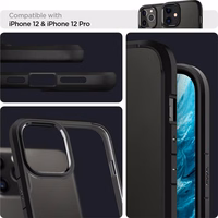 Spigen Ultra Hybrid apvalks viedtālrunim iPhone 12 / 12 Pro - Matēts melns