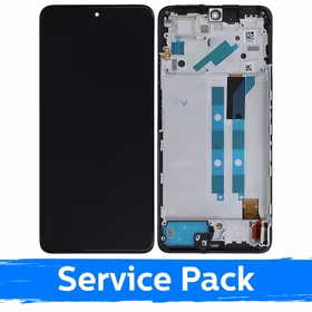 LCD displejs saderīgs ar Xiaomi Redmi Note 12 Pro 4G / Redmi Note 11 Pro / Poco X4 Pro 5G melns ar rāmi (Service Pack)