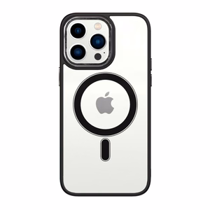 Tel Protect magnētiskais caurspīdīgais viedtālruņa apvalks Iphone 13 Pro melns