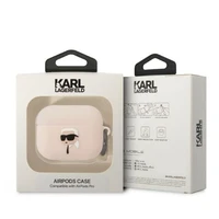 Karl Lagerfeld KLAPRUNIKP AirPods Pro apvalks rozā/rozā Silikona Karl Head 3D