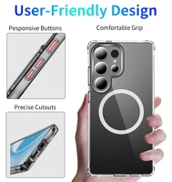 Perfectionists Caurspīdīgs magnētiskais futrālis Samsung S936 S25 Plus caurspīdīgs