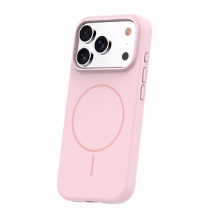 Silicone Thin Mag case for iPhone 17 Pro Max 6,9" light pink