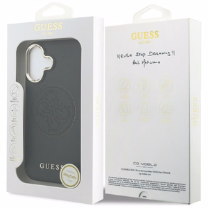 Guess Perforated 4G MagSafe maciņš for iPhone 17 - melns