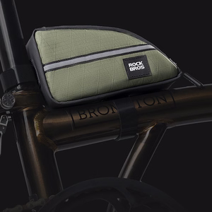 Rockbros trīsstūrveida velosipēda rāmja soma 0.8 l - zaļa