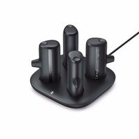 4 Veger W007CK 5000mAh portatīvo lādētāju komplekts (2x Lightning + 2x USB-C) ar uzlādes staciju - melna