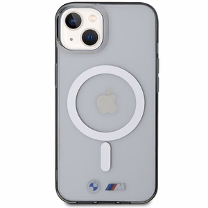 BMW Sudraba Gredzens MagSafe apvalks iPhone 14 Plus - caurspīdīgs