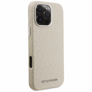 Karl Lagerfeld FW Stamped Karl MagSafe Maciņš iPhone 16 Pro Max - bēšs