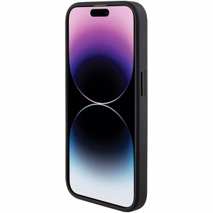 Guess Grip Stand 4G Triangle Strass viedtālruņa apvalks iPhone 15 Pro - melns