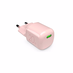 Puro 20W GaN USB-C sienas lādētājs - rozā