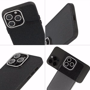 Kameras apvalks Iphone 13 Pro melns ar šķidro spīdumu