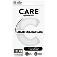 CARE by PanzerGlass Flagship Urban Combat viedtālruņa apvalks Samsung Galaxy Z Flip 7 FE / Flip 6 - caurspīdīgs