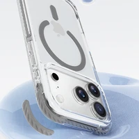 Rock Crystal Clear magnētiskā sērijas viedtālruņa apvalks Iphone 17 Pro caurspīdīgs-melns